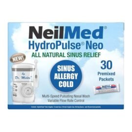 NeilMed HydroPulse Neo. Multi-Speed Electric Pulsating Nasal Sinus Irrigation System with 30 Sinus Rinse Premixed Packets.